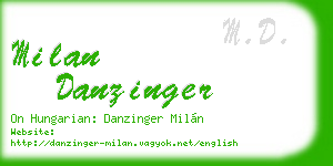 milan danzinger business card